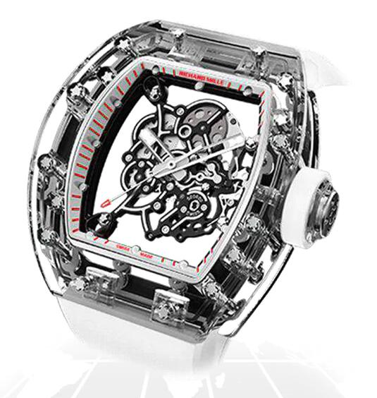 Best Richard Mille RM055 SAPPHIRE "A55 IVORY AND RUBY" Replica Watch